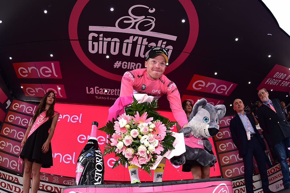 Steven Kruijswijk (LottoNl-Jumbo) in the maglia rosa
