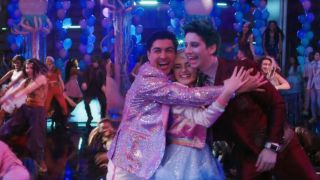 Trevor Tordjman, Milo Manheim, and Meg Donnelly in Zombies 2