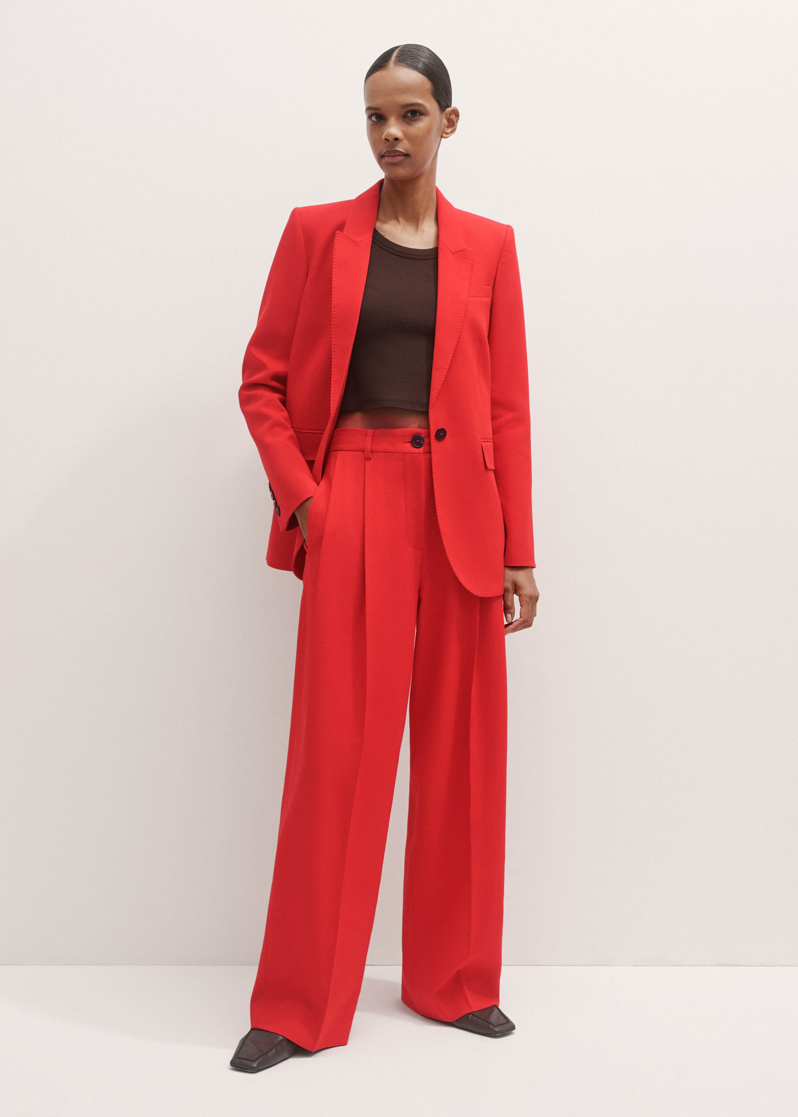 Pop Colour Exaggerated Tapered Trouser