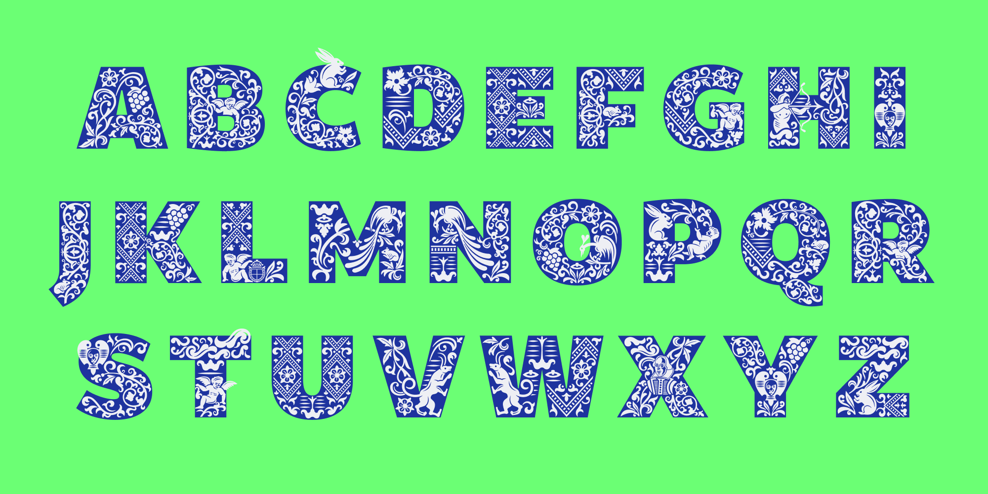 Shakespeare's Globe Amifer Folio typeface