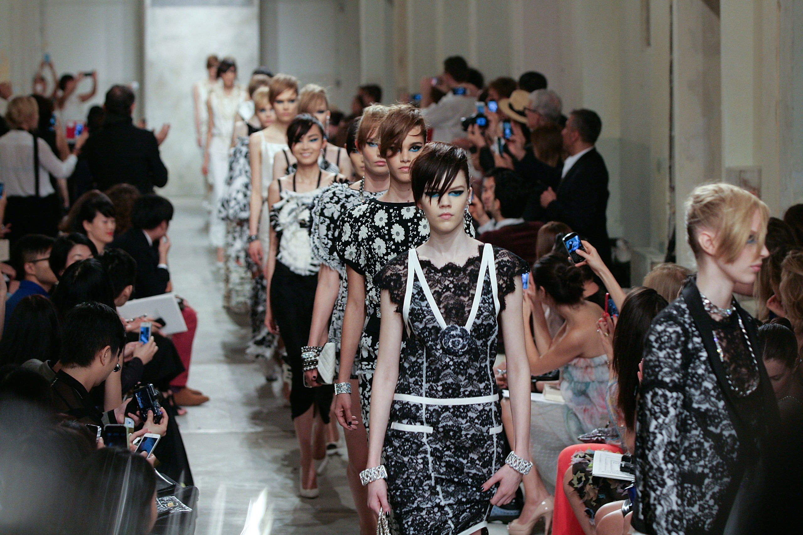 Karl Lagerfeld Unveils His Cruise 2013/14 Collection For Chanel on the runway during Chanel Cruise 2013/14 Collection show on May 9, 2013 in Singapore