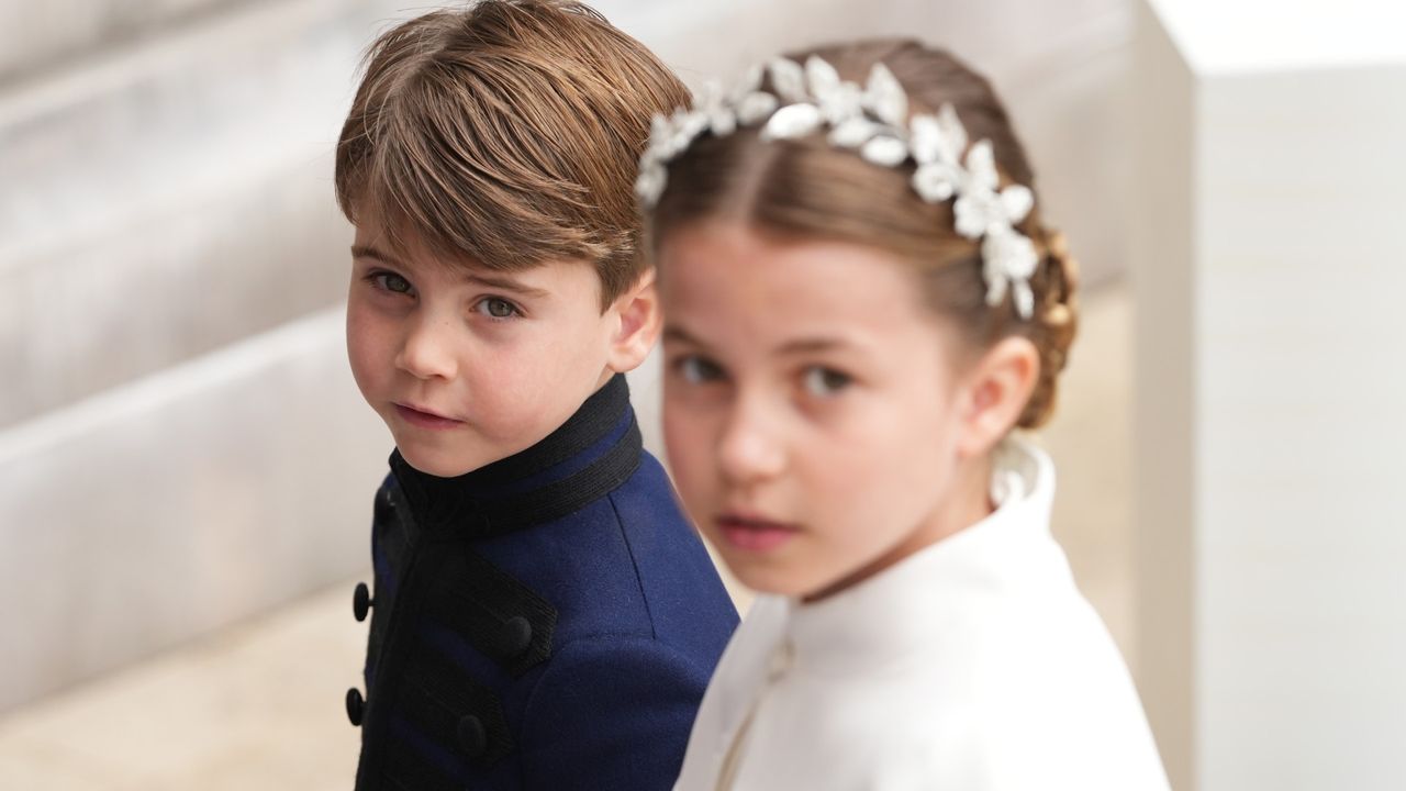 Princess Charlotte and Prince Louis at the Coronation