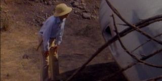 A farmer discovering a spacecraft in Roswell on Unsolved Mysteries