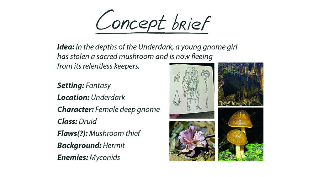 An image from a tutorial on how to draw a Circle of Spores druid
