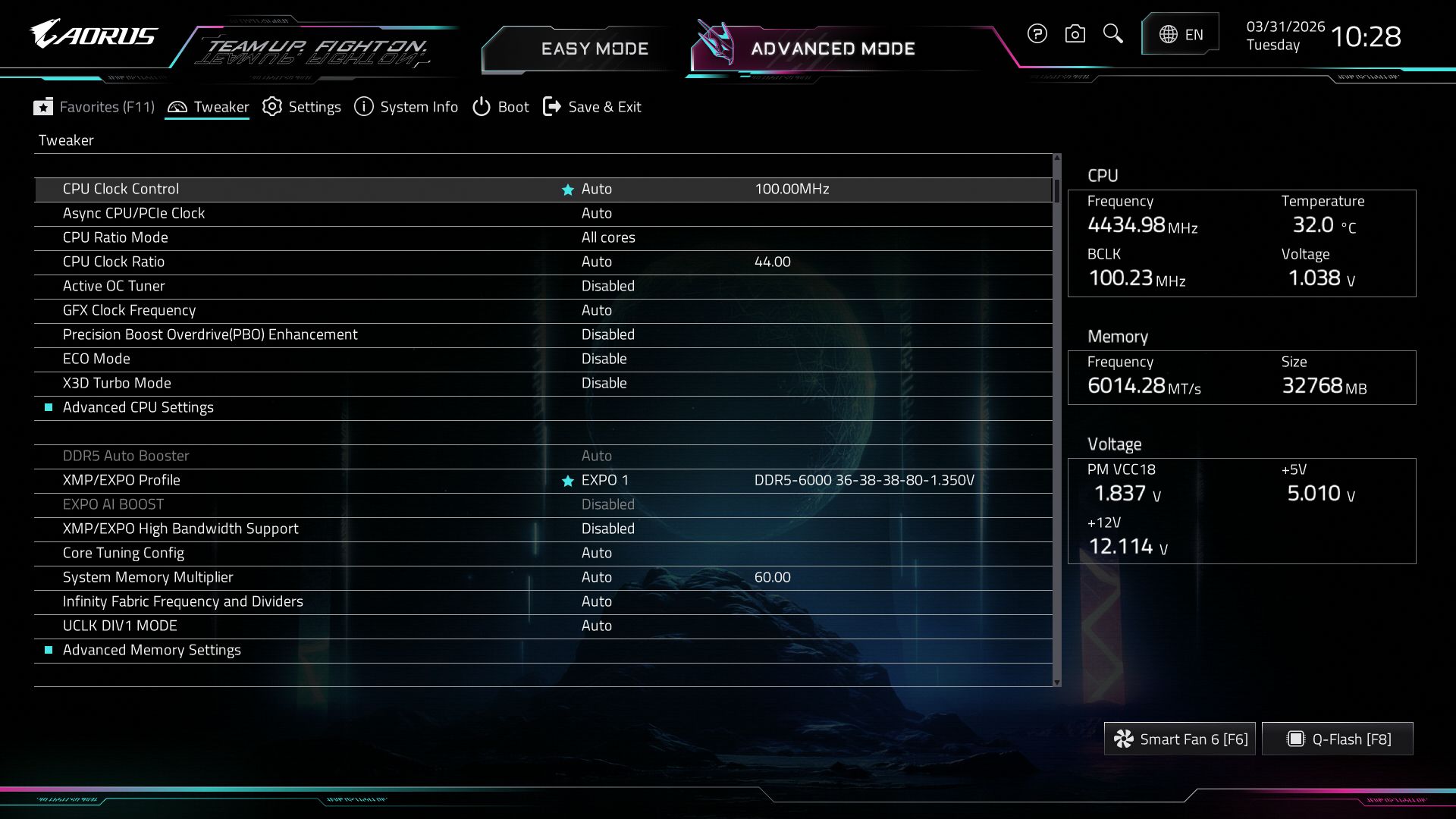 Gigabyte X870E Aorus Xtreme X3D AI Top - BIOS