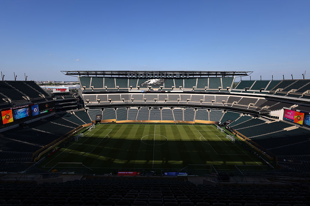 PHILADELPHIA, PENNSYLVANIA - JUNE 24:  A general view of Lincoln Financial Field prior to  the FIFA Club World Cup 2025 group D match between Esperance de Tunis and Chelsea FC at Lincoln Financial Field on June 24, 2025 in Philadelphia, Pennsylvania. (Photo by Robbie Jay Barratt - AMA/Getty Images)