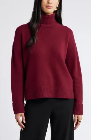 Nordstrom Wool & Cashmere Turtleneck Sweater