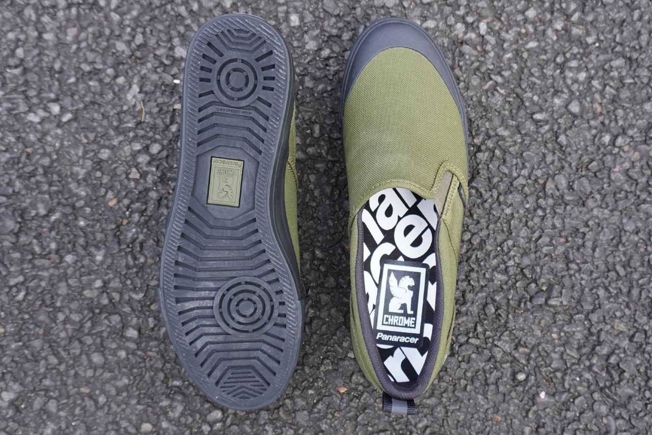 Image shows the Chrome Industries Dima 3.0 Slip On urban cycling shoes