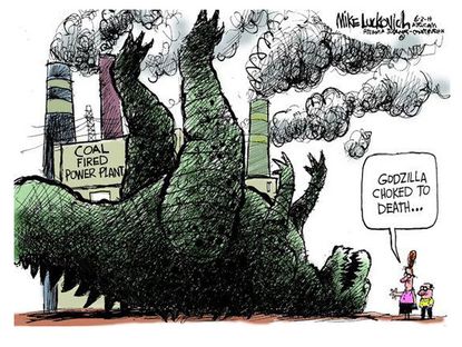 Editorial cartoon coal EPA