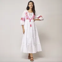 Dream Hole Embroidered Tie Neck Dress, $123.32 (£99) | Cavells&nbsp;