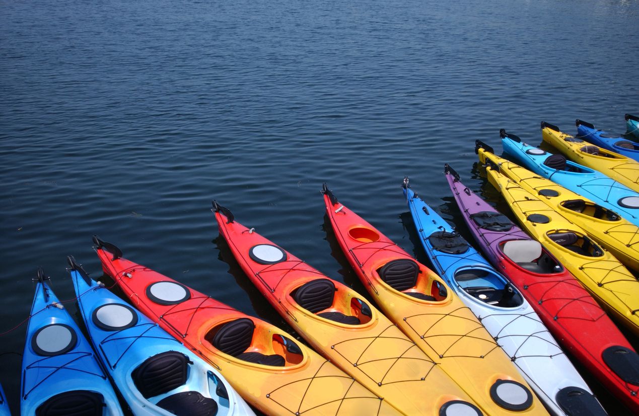 Kayaks.