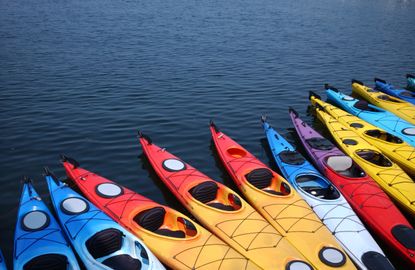 Kayaks.
