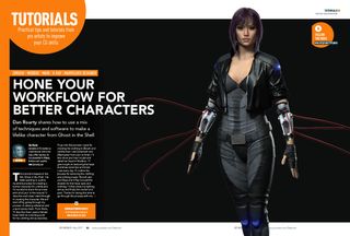Create the character of Major from Ghost in the Shell