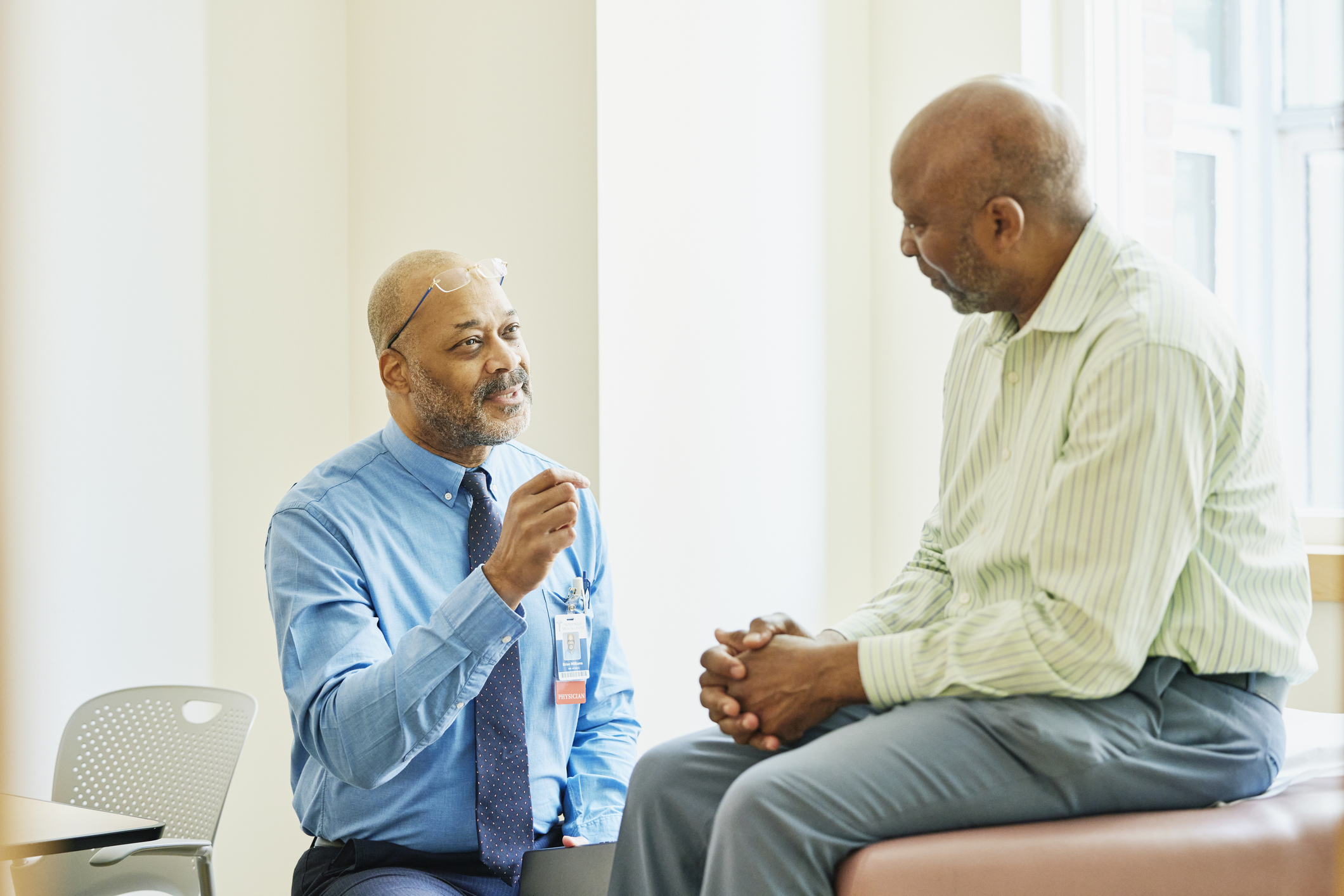 Older man with a doctor