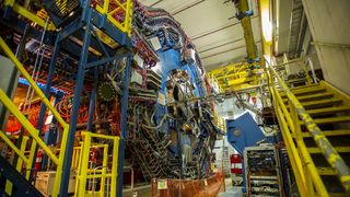 The STAR detector at Brookhaven National Laboratory detected the matter-antimatter pairs created by the colliding light.