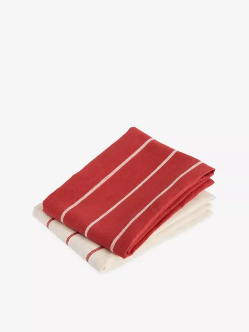 Outdoor Market Cotton and Linen Tea Towels, Set of 2