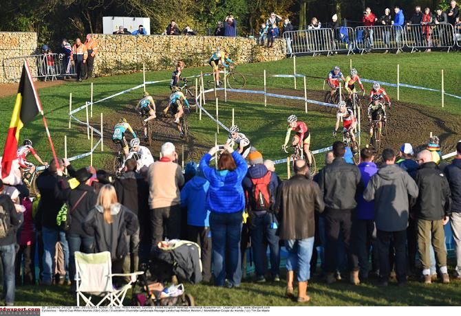 Spectators on course in Milton Keynes