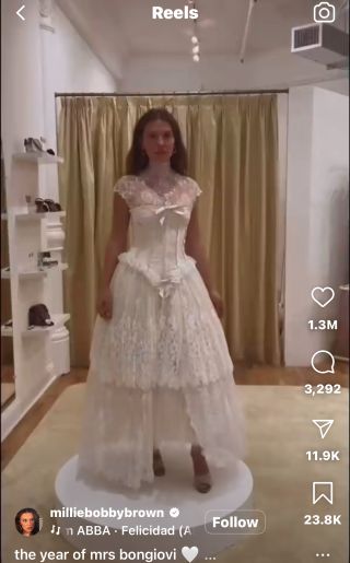 Millie Bobby Brown 2024 image, wedding dress