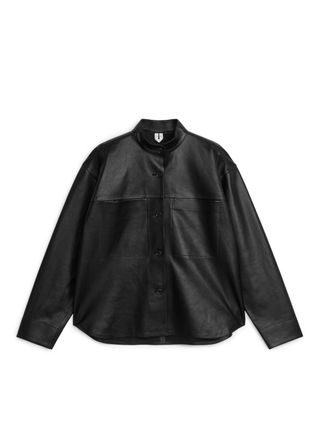 Leather Shirt - Black - Arket Gb