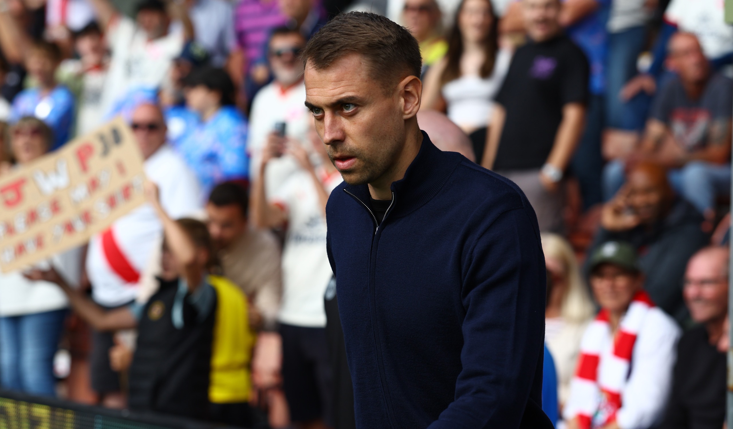 Southampton FC Head Coach Tonda Eckert during the Sky Bet Championship 2026/27 match between Southampton and Swansea City at St Mary's Stadium on September 08, 2026 in Southampton, England