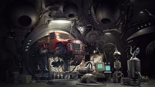 3D art: Hover Car Garage