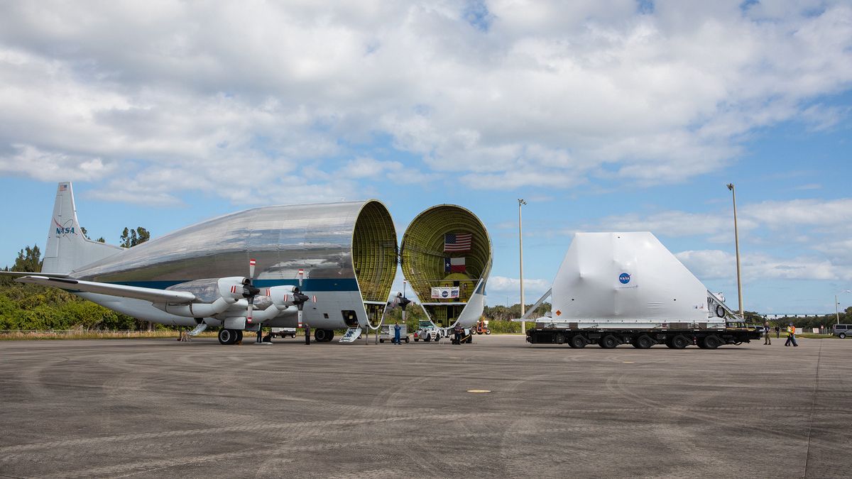 Super Guppy opens wide for Orion.