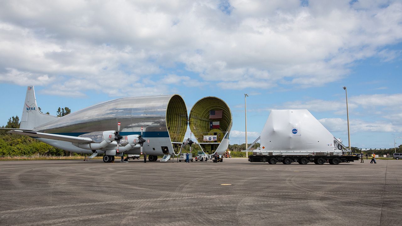 Super Guppy opens wide for Orion.