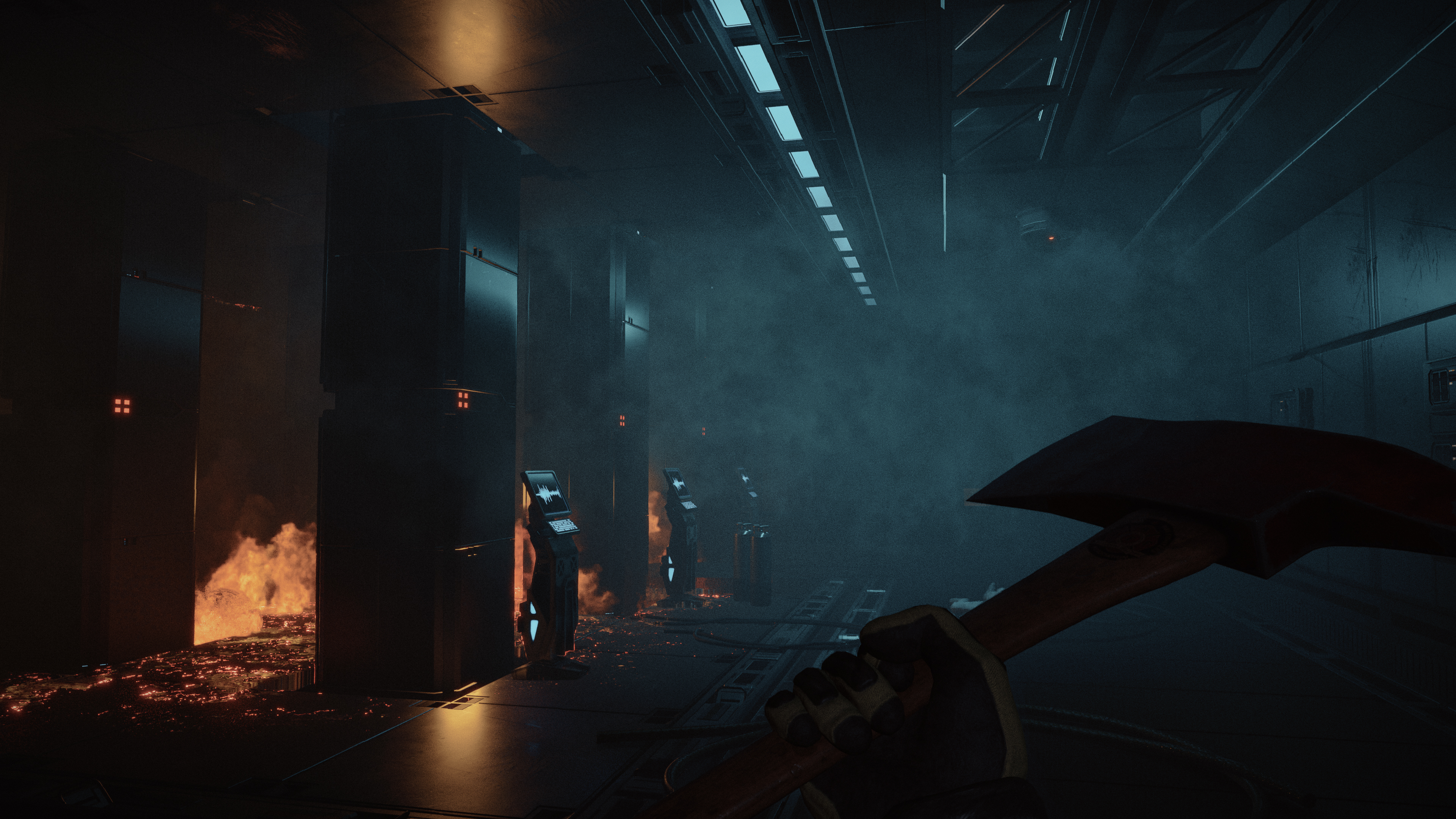Screenshot from cosmic horror action game Quantum Error