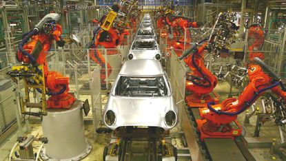 An entirely automated car factory in Germany