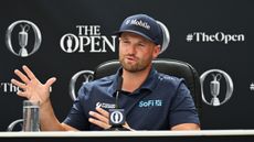 Wyndham Clark speaking at the 2026 Open Championship