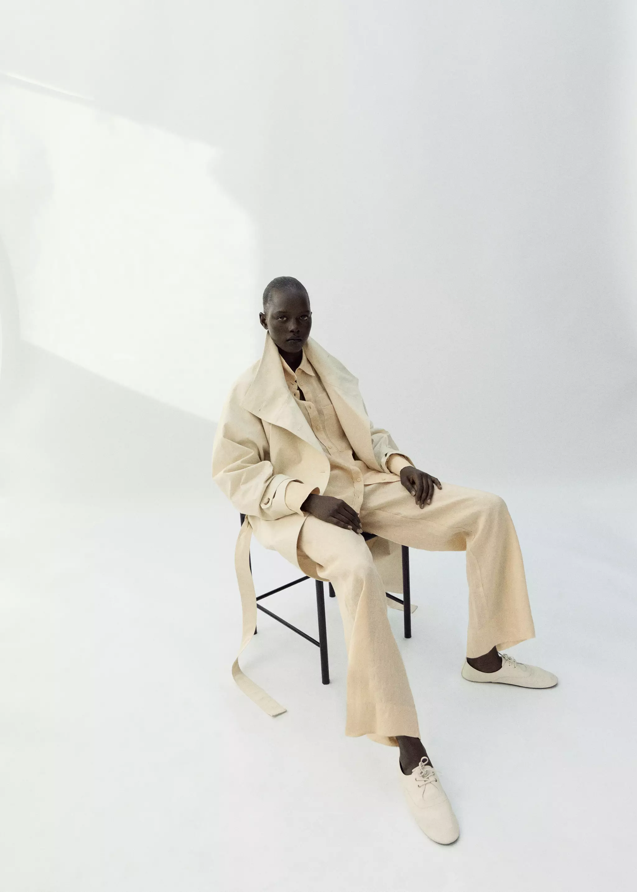 Straight Linen-Blend Trousers - Women | Mango United Kingdom