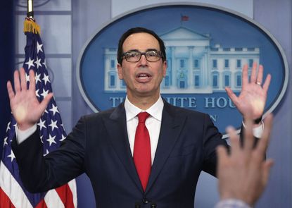 Treasury Department took down a paper that contradicted Steven Mnuchin