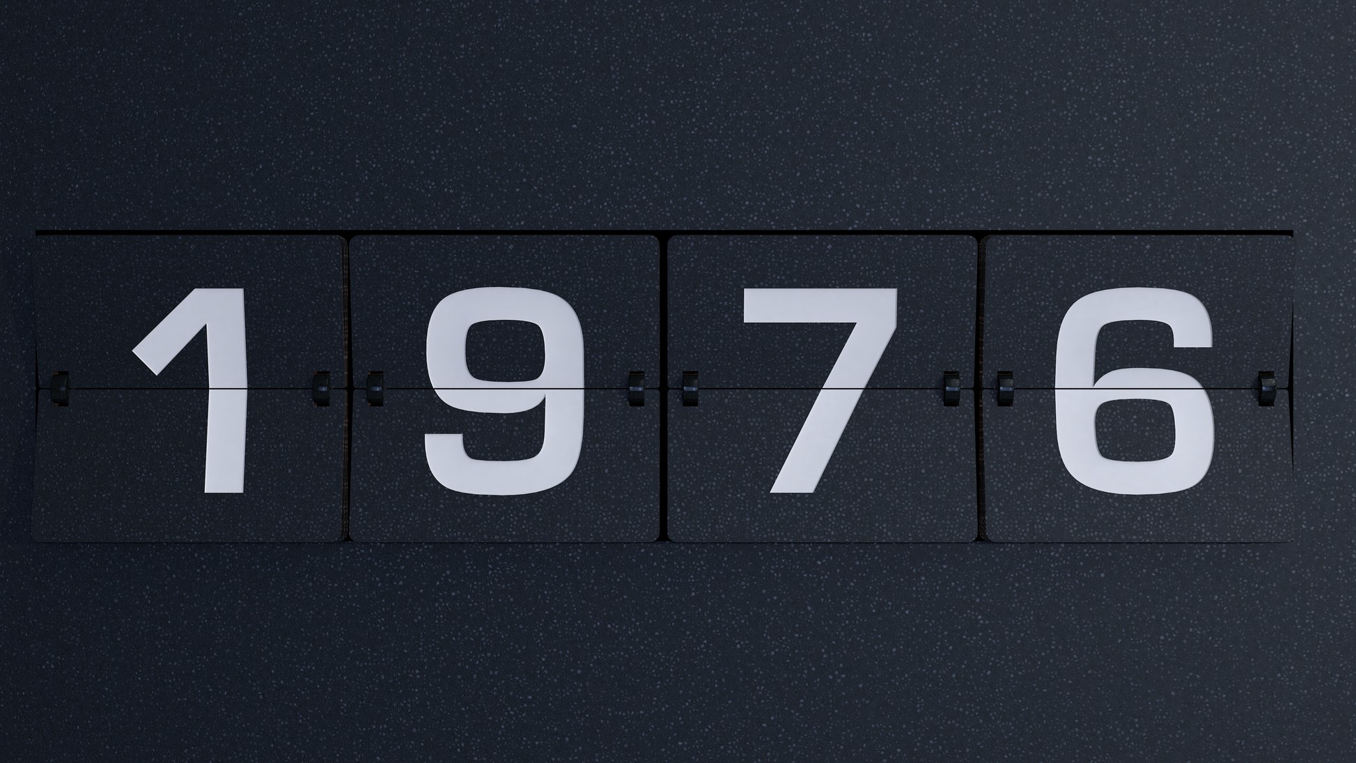 1976 on alarm clock flip tiles