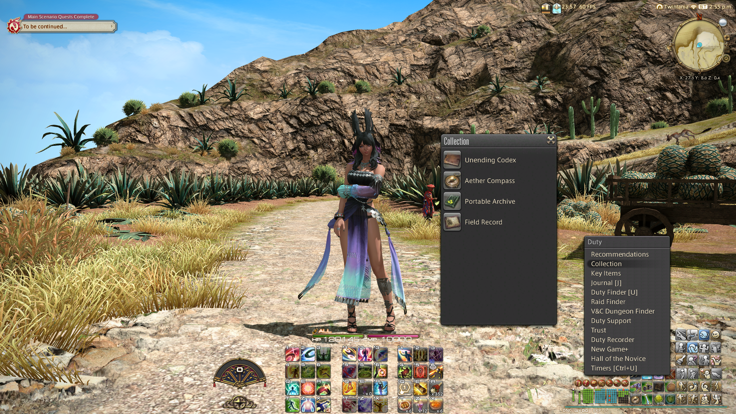 Final Fantasy 14 - A player has opeened the 