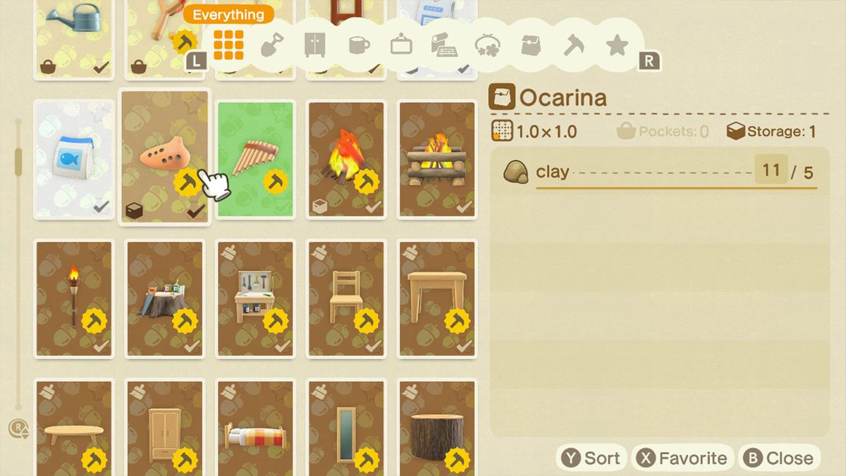 Every Animal Crossing New Horizons crafting recipe we've unlocked so