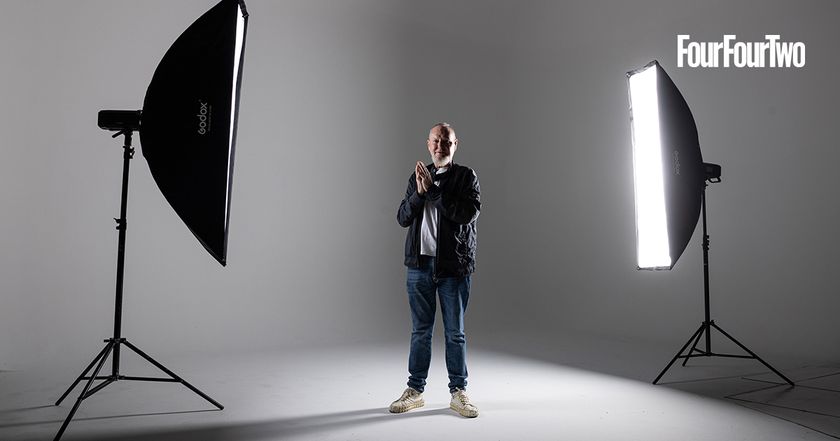 Paul Gascoigne shot for the December 2025 issue of FourFourTwo magazine 