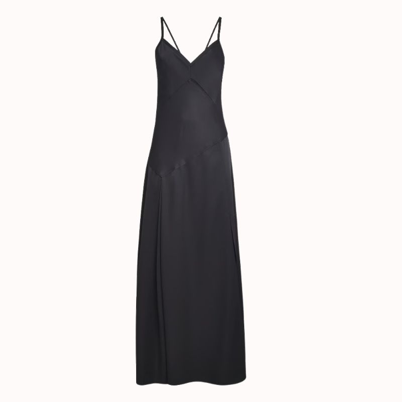 Image of black slip dress