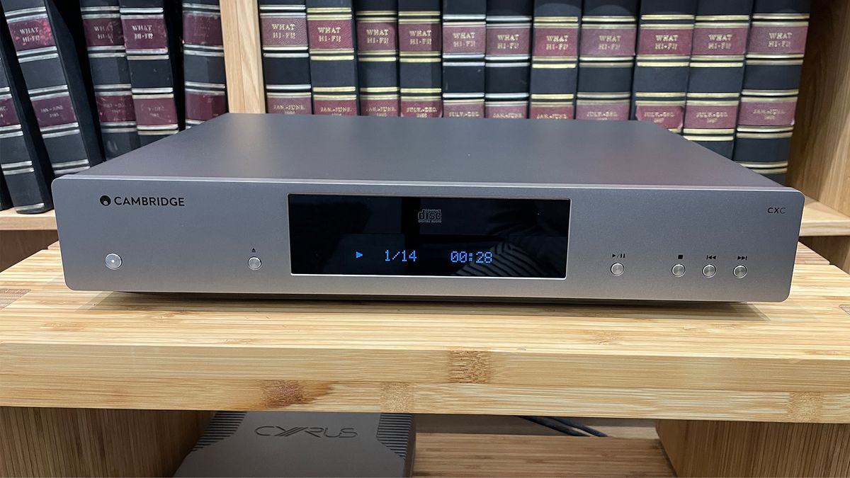 Cambridge Audio CXC CD player front view showing display