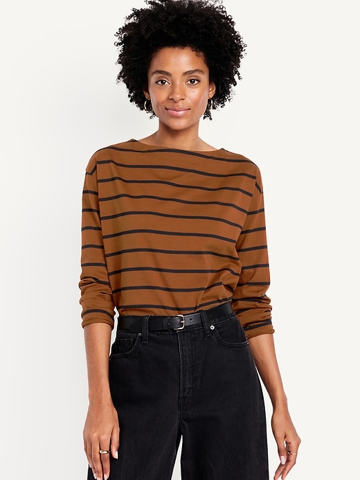 Long-Sleeve Mariner Loose T-Shirt
