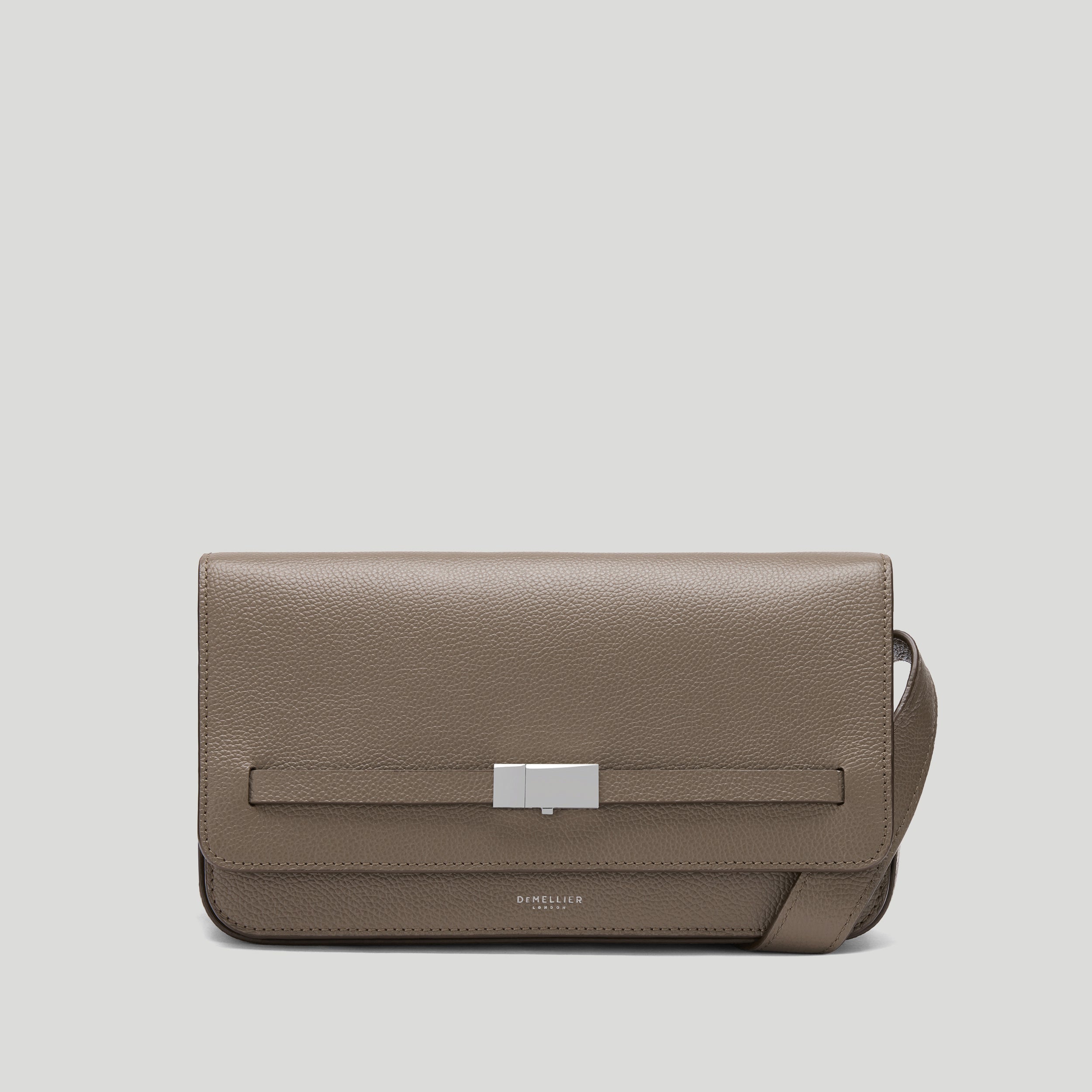 The New York Crossbody | Dark Taupe Small Grain | Demellier