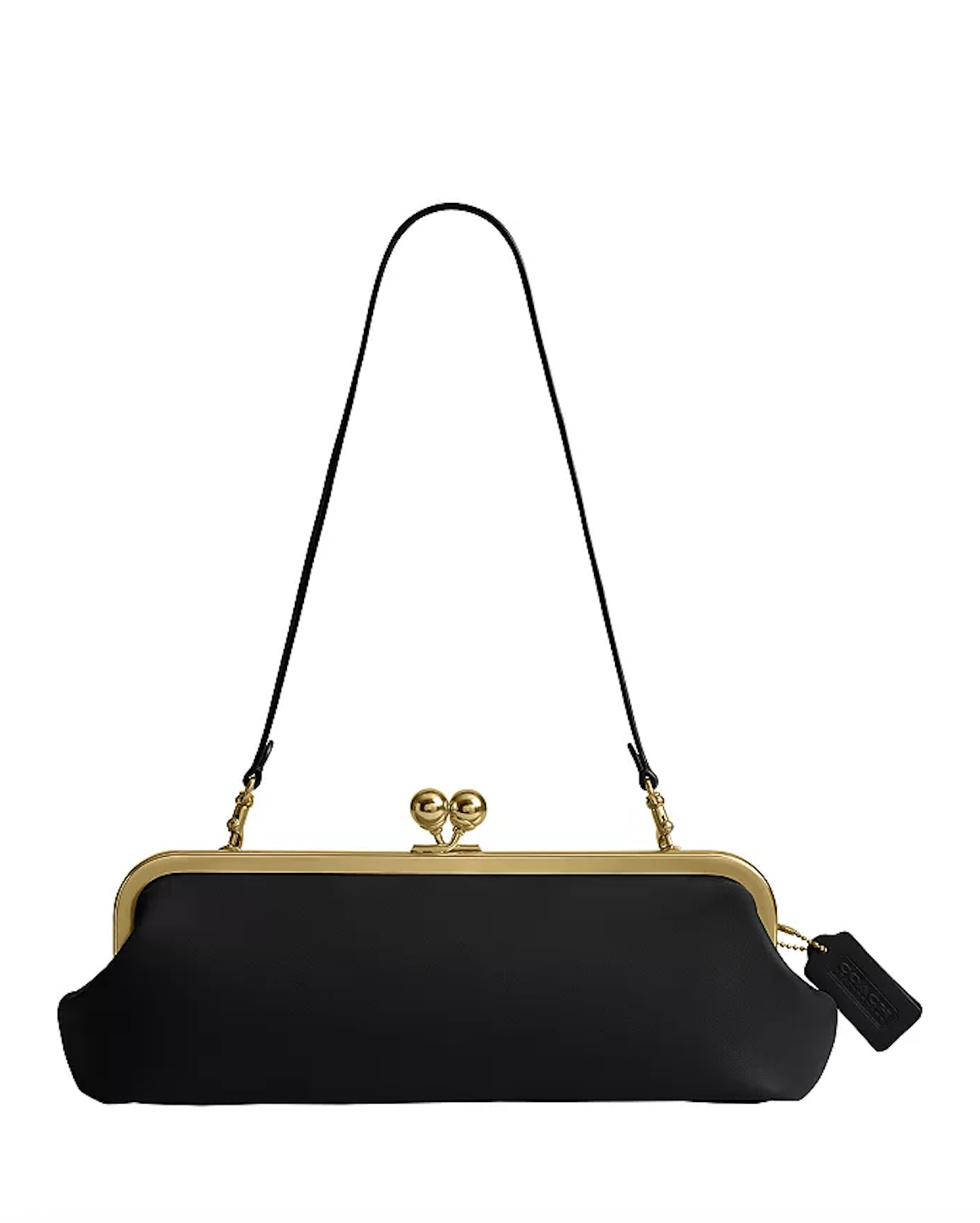 COACH , Kisslock 30 East/West Leather Frame Bag
