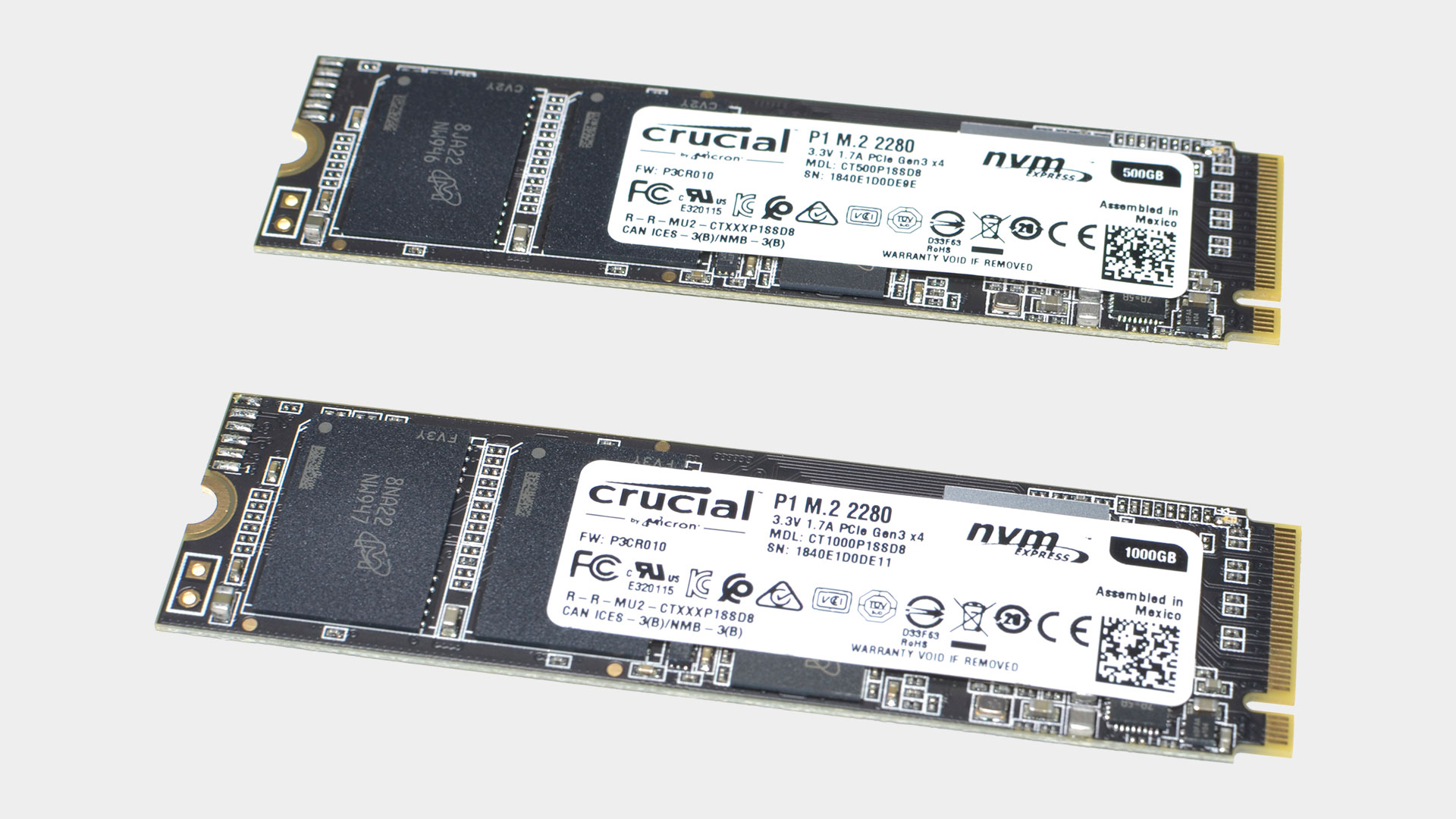 Crucial P1 500GB and 1TB SSDs