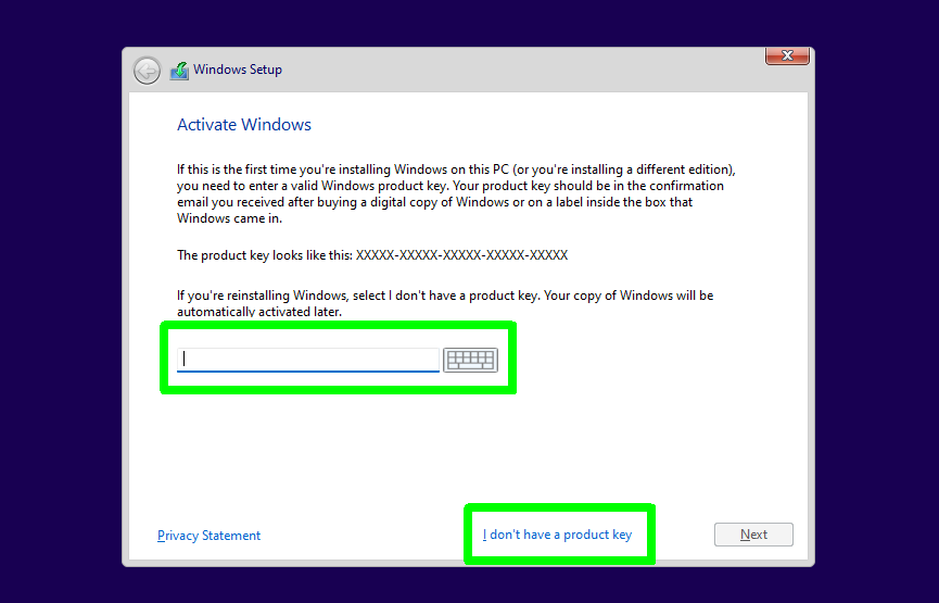 Как выполнить чистую установку Windows 11 - ключ продукта