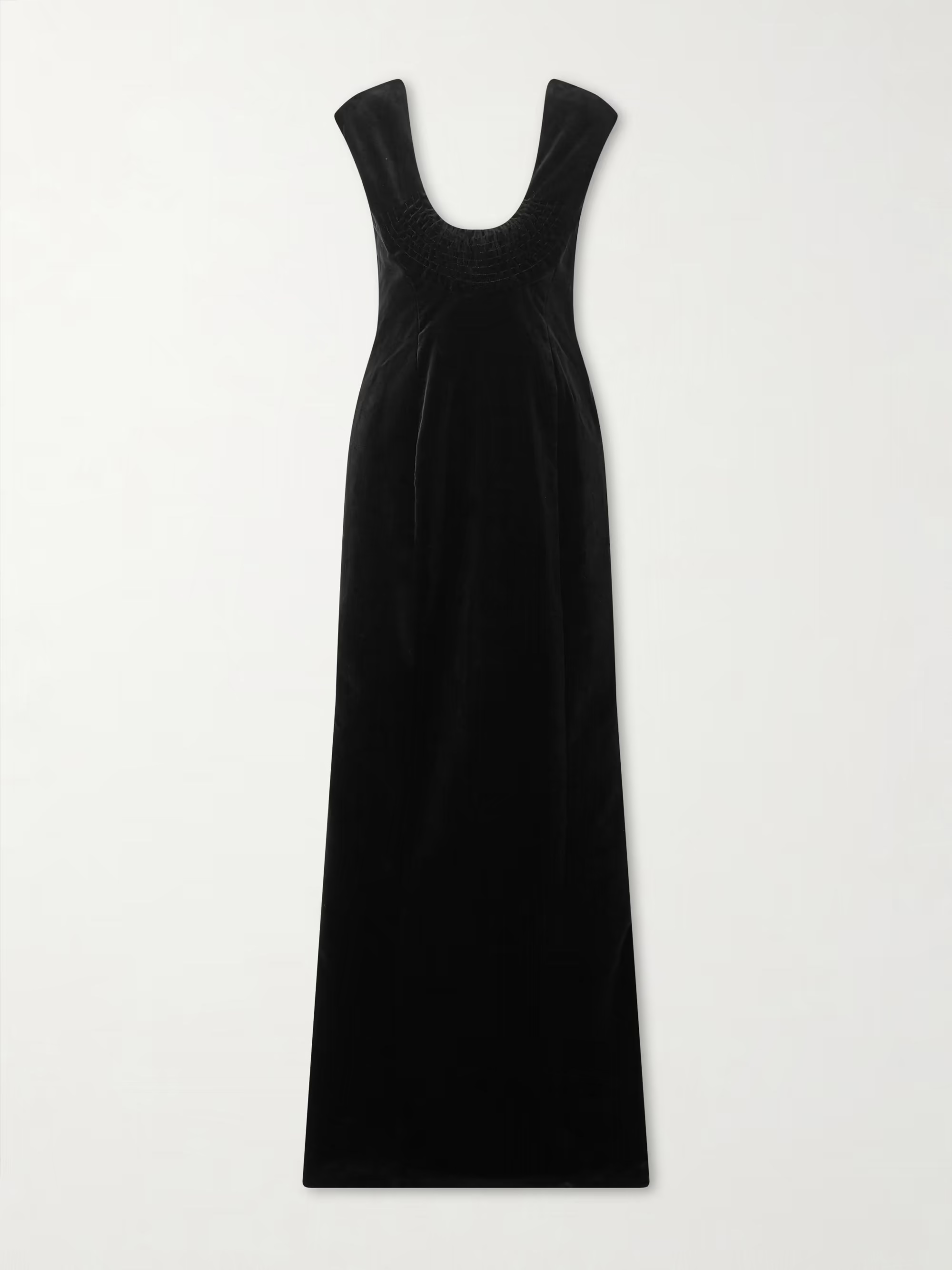 Colleen Allen, Shirred Cotton-Velvet Gown