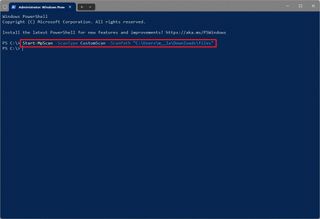 PowerShell Microsoft Defender scan folder command