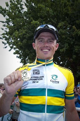 Simon Gerrans from Victoria was a popular winner of the gold medal in the men's elite road race.