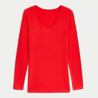 M&S red thermal long sleeve top