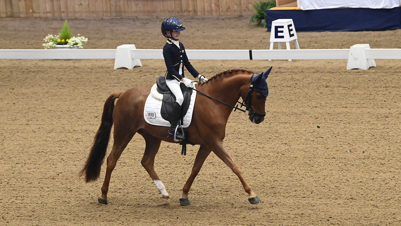 Violet Hawkins at the Winter Dressage Championships