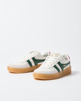 Gola Grandslam Elite Evergreen White Trainers | Oliver Bonas