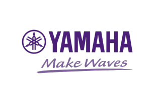 The Yamaha logo in purple letters.